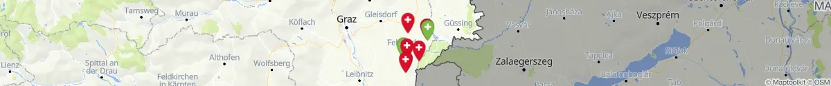 Map view for Pharmacies emergency services nearby Unterlamm (Südoststeiermark, Steiermark)